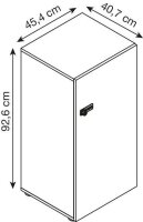 MÖBELPARTNER Spind Locked weiß 702027, 6...