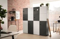 MÖBELPARTNER Spind Locked weiß 159255, 1 Schließfach 45,4 x 40,7 x 92,6 cm