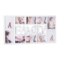 relaxdays  Collage-Bilderrahmen Familie weiß 72,0 x...
