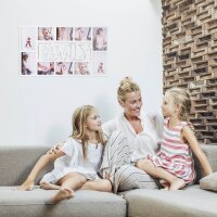 relaxdays  Collage-Bilderrahmen Familie weiß 72,0 x...