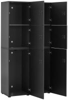 MÖBELPARTNER Spind Locked anthrazit 702030, 6 Schließfächer 90,8 x 40,7 x 185,2 cm
