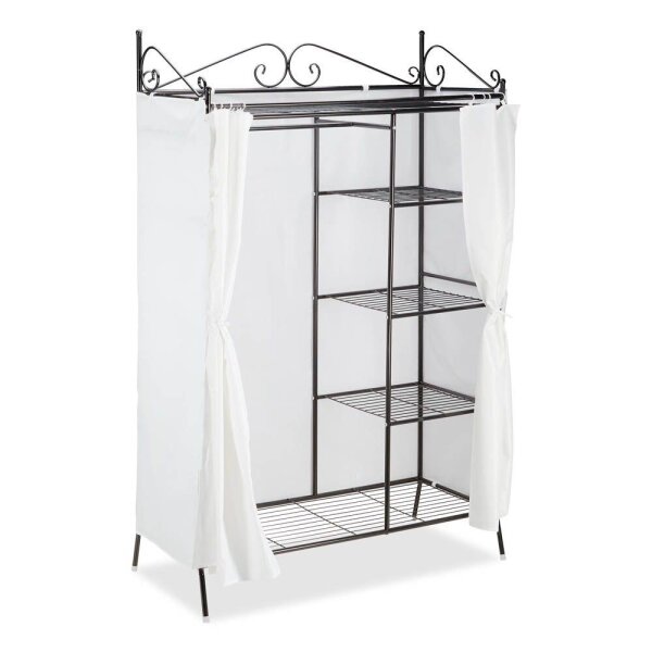 relaxdays Kleiderständer COUNTRY schwarz Metall 105,0 x 172,0 cm, 1 St.