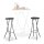 relaxdays Barhocker BASTIAN 10020763_46 schwarz, 2 St.