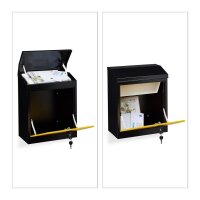 relaxdays Briefkasten 10020775_359 schwarz-gelb