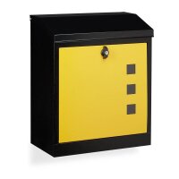 relaxdays Briefkasten 10020775_359 schwarz-gelb
