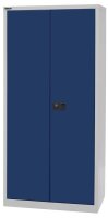 BISLEY Stahlschrank E782A04G505 lichtgrau, oxofordblau 4 Fachböden 91,4 x 40,0 x 195,0 cm, aufgebaut, 1 St.