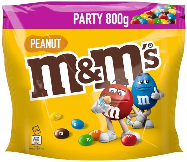 m&ms PEANUT Schokobonbons 800,0 g, 1 St.