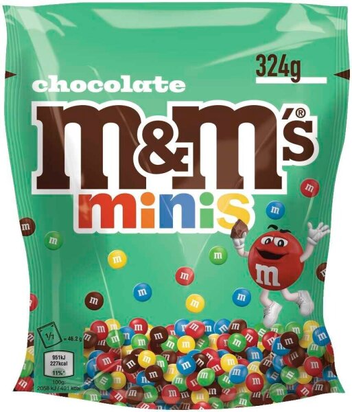 m&ms Mini Chocolate Schokobonbons 324,0 g, 1 St.