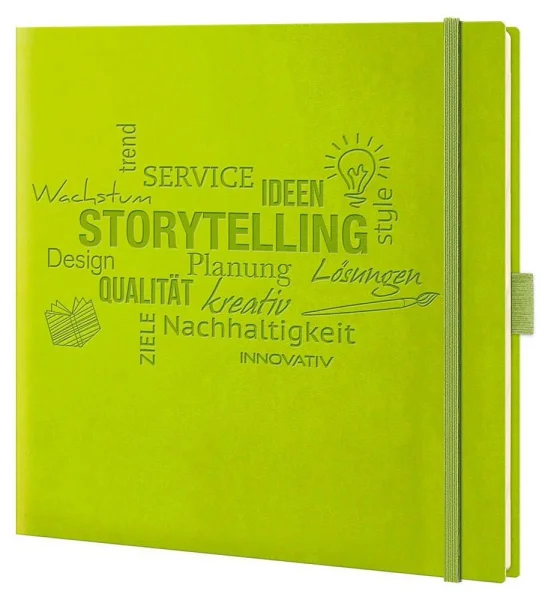 Lediberg Notizbuch Storytelling quadratisch kariert,...