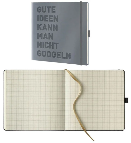 Lediberg Notizbuch gute Ideen quadratisch kariert,...