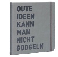 Lediberg Notizbuch gute Ideen quadratisch kariert, silbergrau Hardcover 240 Seiten, 1 St.