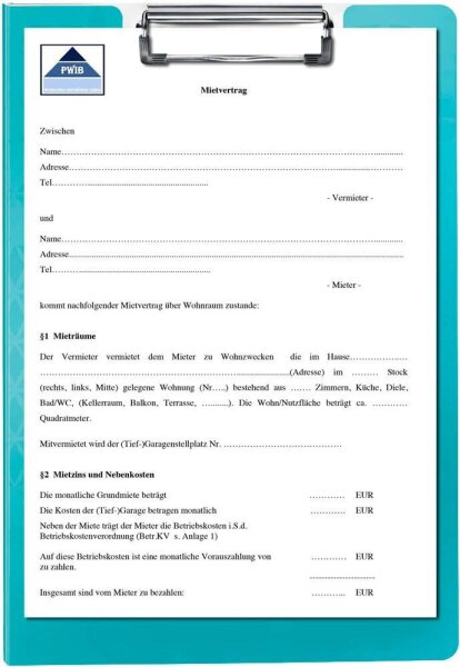 LEITZ Klemmbrettmappe WOW 4199 DIN A4 eisblau Kunststoff, 1 St.