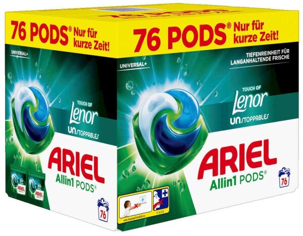 ARIEL UNIVERSAL+ Allin1 PODS Lenor Waschmittel Caps, 76 St.  ( 8700216650977 )