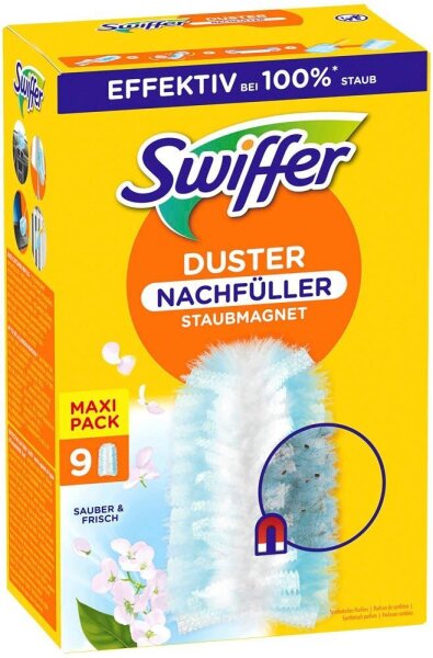 Swiffer DUSTER REFILLS MAXI PACK Staubfangtücher Mikrofaser, 9 St.