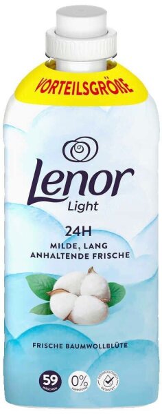 Lenor Light FRISCHE BAUMWOLLBLÜTE Weichspüler flüssig, 1,239 l  ( 8700216694070 )