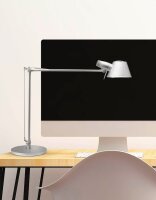 MAUL MAULrock LED Schreibtischlampe silber 9,5 W