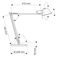 MAUL MAULrock LED Schreibtischlampe silber 9,5 W
