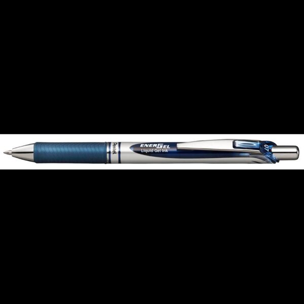 Pentel EnerGel BL77 Gelschreiber schwarz-blau/silber 0,35 mm, Schreibfarbe: blau, 1 St.