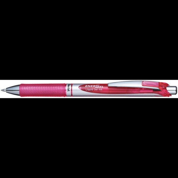 Pentel EnerGel BL77 Gelschreiber pink/silber 0,35 mm, Schreibfarbe: pink, 1 St.