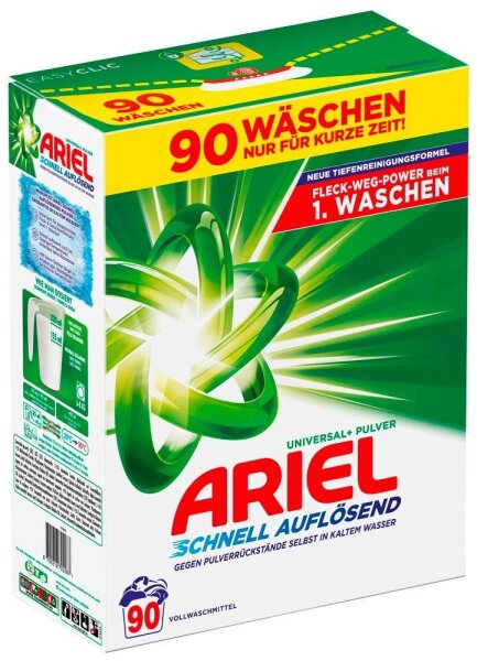 ARIEL UNIVERSAL+ Waschmittel Pulver, 4,95 kg  ( 8700216702287 )