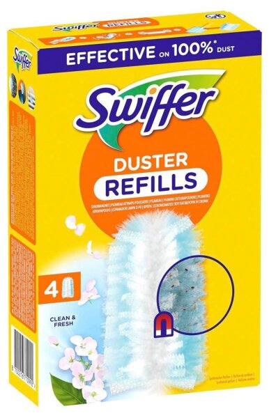 Swiffer DUSTER REFILLS Staubfangtücher Mikrofaser, 4 St.