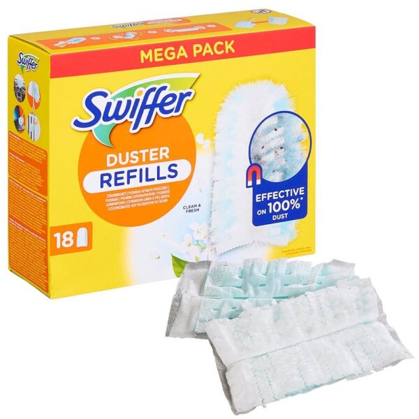 Swiffer DUSTER REFILLS MEGA PACK Staubfangtücher Mikrofaser, 18 St.