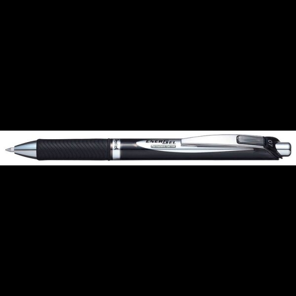 Pentel ENERGEL BLP77 Gelschreiber schwarz/silber 0,35 mm, Schreibfarbe: schwarz, 1 St.