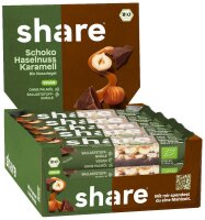 share Bio Schoko, Haselnuss & Karamell Nussriegel 15...