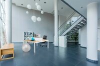 PAPERFLOW easyDesk Doppelschreibtisch buche rechteckig, 4-Fuß-Gestell weiß 120,0 x 166,0 cm