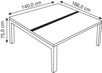 PAPERFLOW easyDesk Doppelschreibtisch buche rechteckig,...
