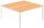 PAPERFLOW easyDesk Doppelschreibtisch buche rechteckig, 4-Fuß-Gestell weiß 160,0 x 166,0 cm