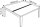 PAPERFLOW easyDesk Doppelschreibtisch buche rechteckig, 4-Fuß-Gestell weiß 160,0 x 166,0 cm