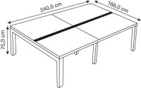 PAPERFLOW easyDesk Doppelschreibtisch buche rechteckig,...