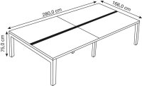 PAPERFLOW easyDesk Doppelschreibtisch buche rechteckig,...