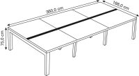 PAPERFLOW easyDesk Doppelschreibtisch buche rechteckig,...