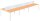 PAPERFLOW easyDesk Doppelschreibtisch buche rechteckig, 4-Fuß-Gestell weiß 480,0 x 166,0 cm