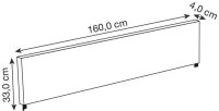PAPERFLOW Tischtrennwand, schwarz 160,0 x 33,0 cm, 1 St.