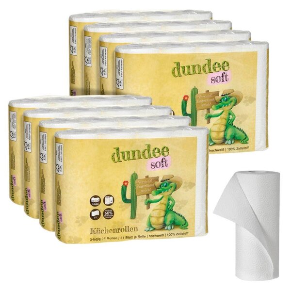 dundee Küchenrollen 3-lagig, 32 Rollen