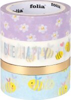 folia BEE Deko-Klebeband matt 15,0/5,0 mm x 5,0 m 4 Rollen  ( 26452 )