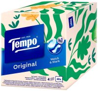 Tempo Taschentücherbox Original 4-lagig weiß, 60 Tücher