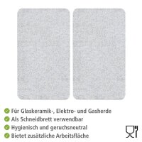 WENKO Herdabdeckplatten transparent, 2 St.