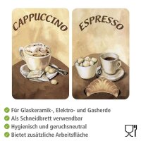 WENKO Herdabdeckplatten Kaffee braun, 2 St.