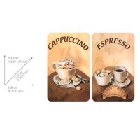 WENKO Herdabdeckplatten Kaffee braun, 2 St.