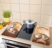 WENKO Herdabdeckplatten Kaffee braun, 2 St.