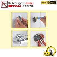 WENKO Wand-Kosmetikspiegel beleuchtet Aura silber
