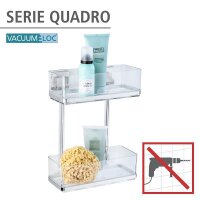 WENKO Quadro Duschregal Edelstahl, rostfrei