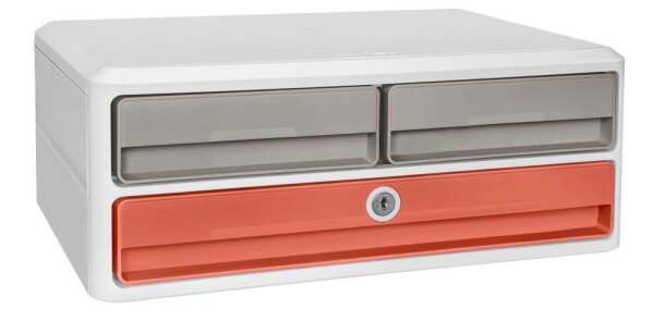 cep Schubladenbox TERRA NOVA  sand, terracotta 1090212391, DIN A4 quer mit 3 Schubladen, 1 St.