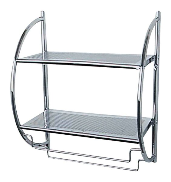 WENKO Wandregal silber 45,5 x 26,0 x 54,5 cm, 1 St.
