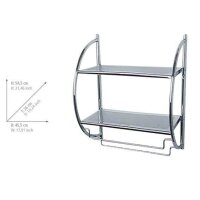 WENKO Wandregal silber 45,5 x 26,0 x 54,5 cm, 1 St.
