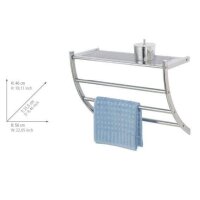 WENKO Wandregale Pescara silber 56,0 x 21,5 x 46,0 cm, 1 St.